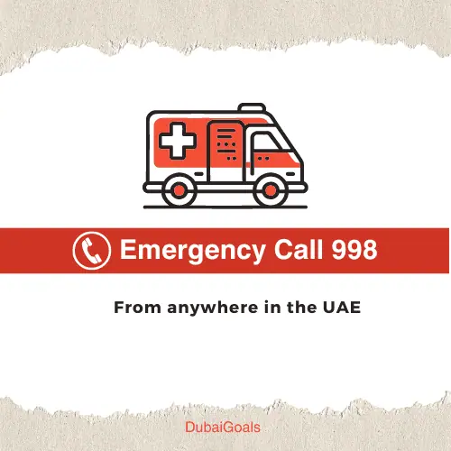 Emergency contact numbers for medical help in the UAE