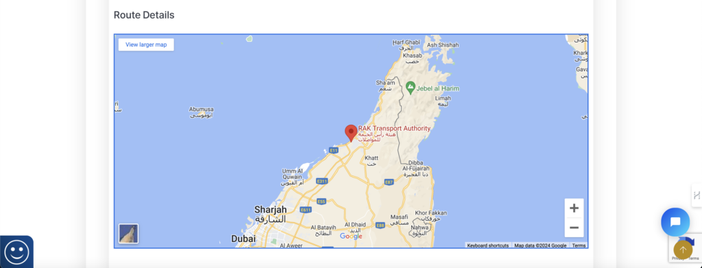 Sharjah to Ras Al Khaimah Bus Route