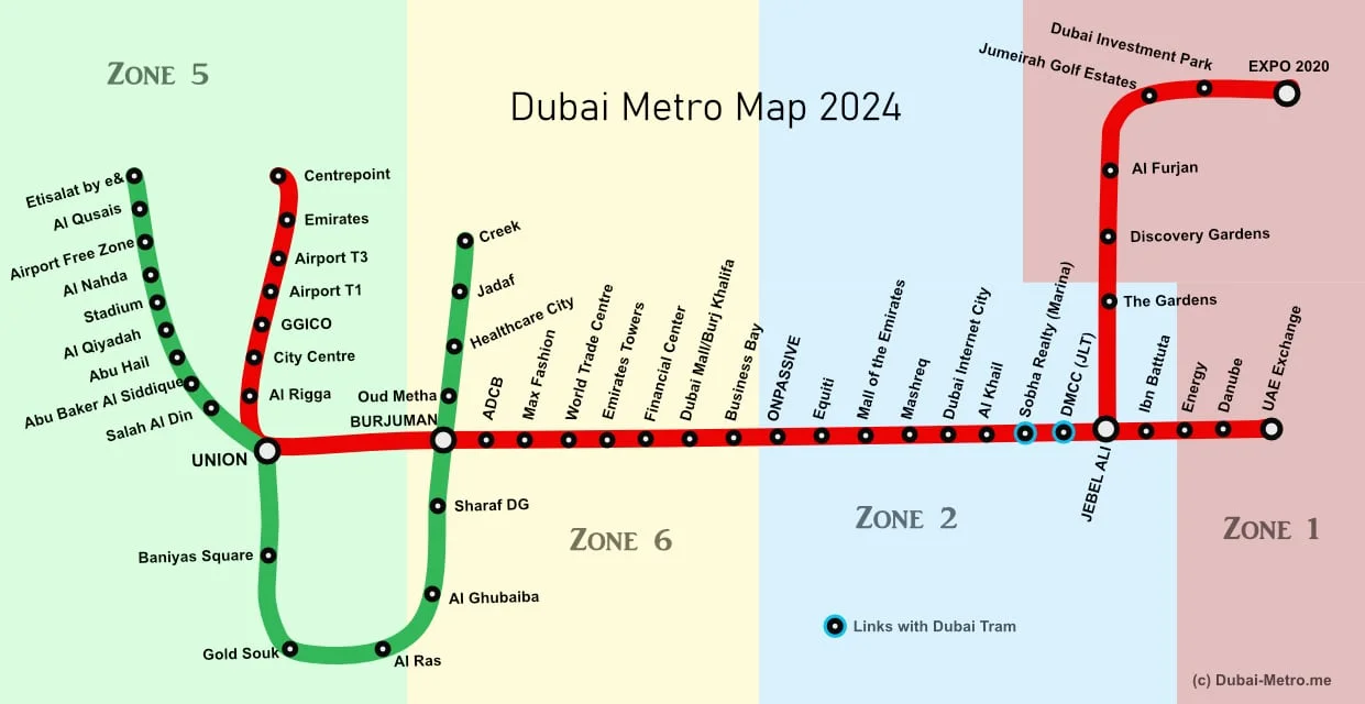 dubai metro map